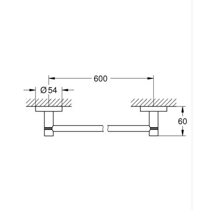 GROHE 411782430 - Porta asciugamani START 654 mm nera
