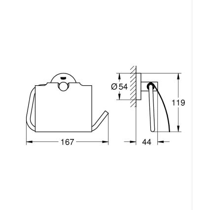GROHE 41179DC0 - ESSENTIALS Toilettenpapierhalter, Edelstahl