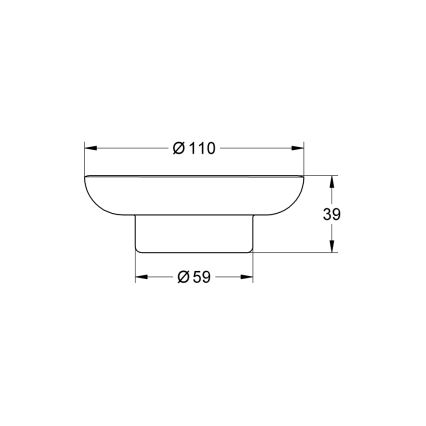 GROHE 41182000 - Porte-savon START 110 mm transparent