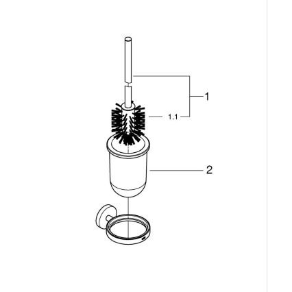 GROHE 41185DC0 - ESSENTIALS WC-Reinigungsset, Edelstahl