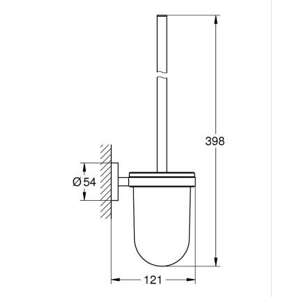 GROHE 41185DC0 - ESSENTIALS WC-Reinigungsset, Edelstahl