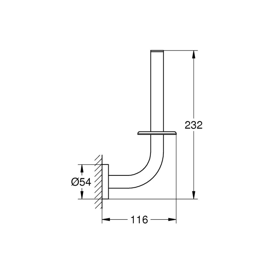 GROHE 41186DC0 - Portarotolo per carta igienica di riserva 116 x 232 mm acciaio inossidabile