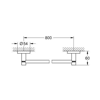 GROHE 411872430 - Barre porte-serviettes START 854 mm, noire