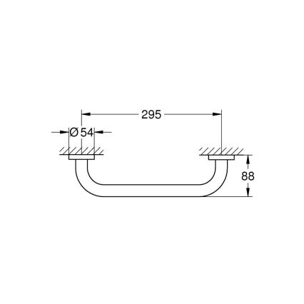 GROHE 411892430 - Maniglione di sicurezza per vasca START 349 mm nero