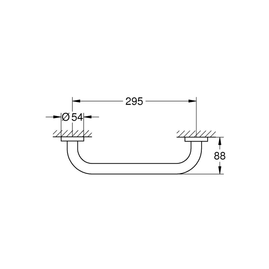 GROHE 411892430 - Maniglione di sicurezza per vasca START 349 mm nero