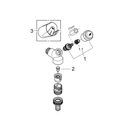 GROHE 41190000 - Combinazione per rubinetteria DN 15, cromo lucido