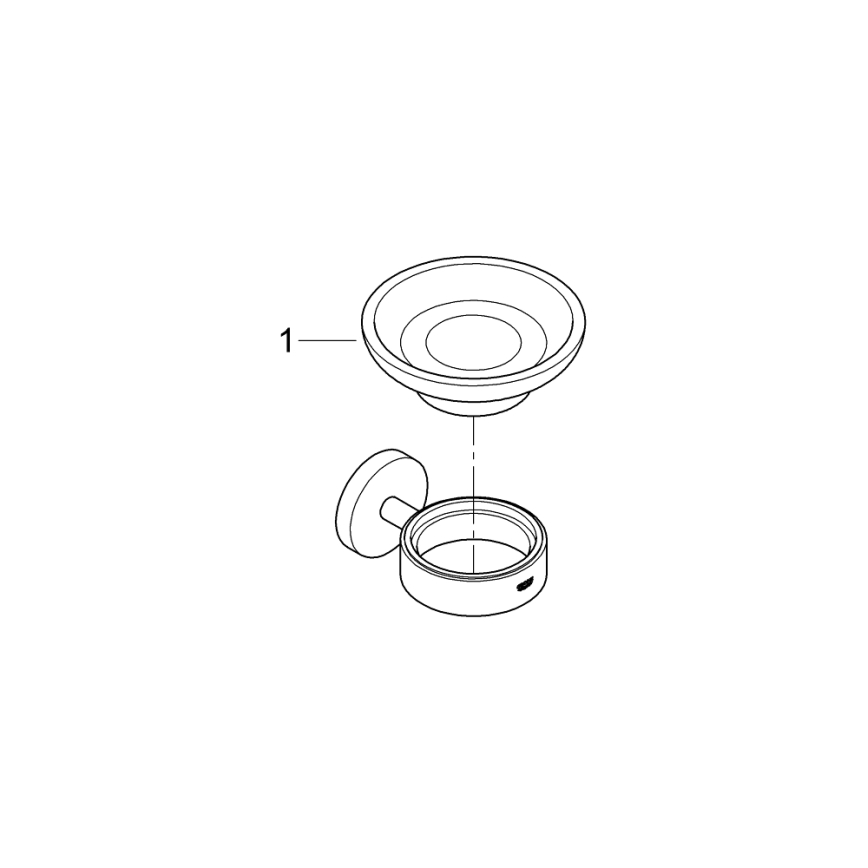 GROHE 41193000 - Portasapone a ciotola ESSENTIALS, cromato lucido