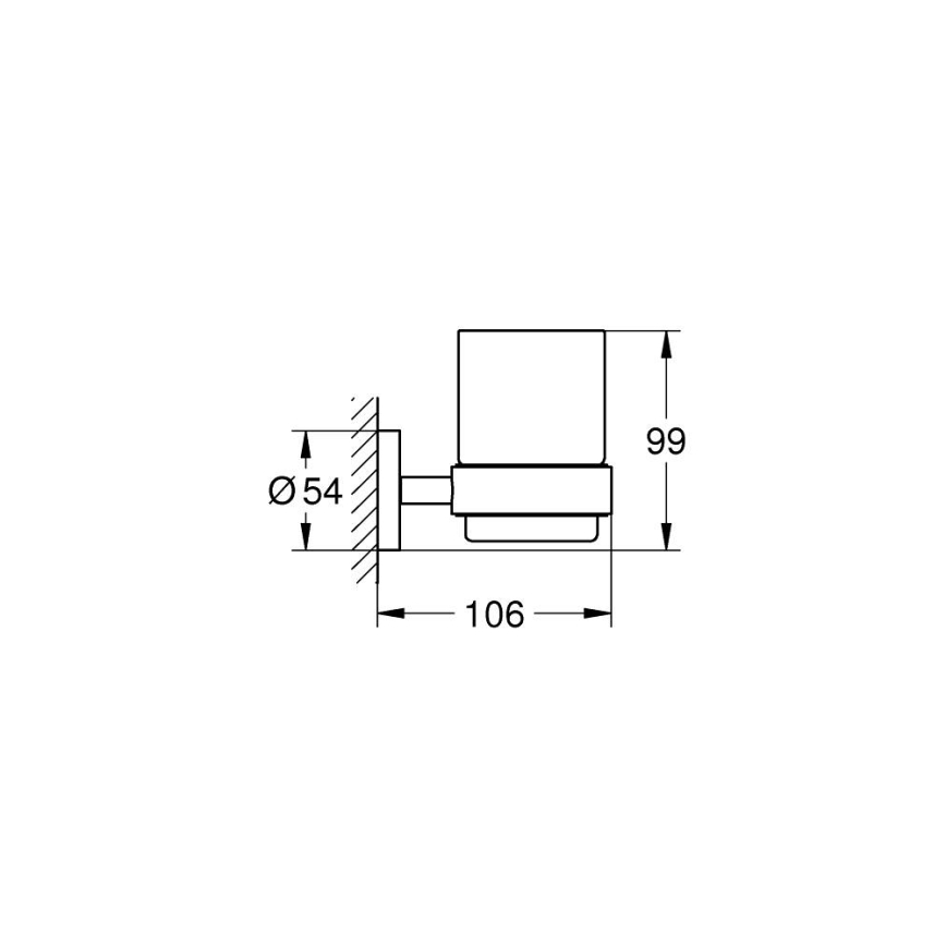 GROHE 41194DC0 - Bicchiere con supporto START, in acciaio inox