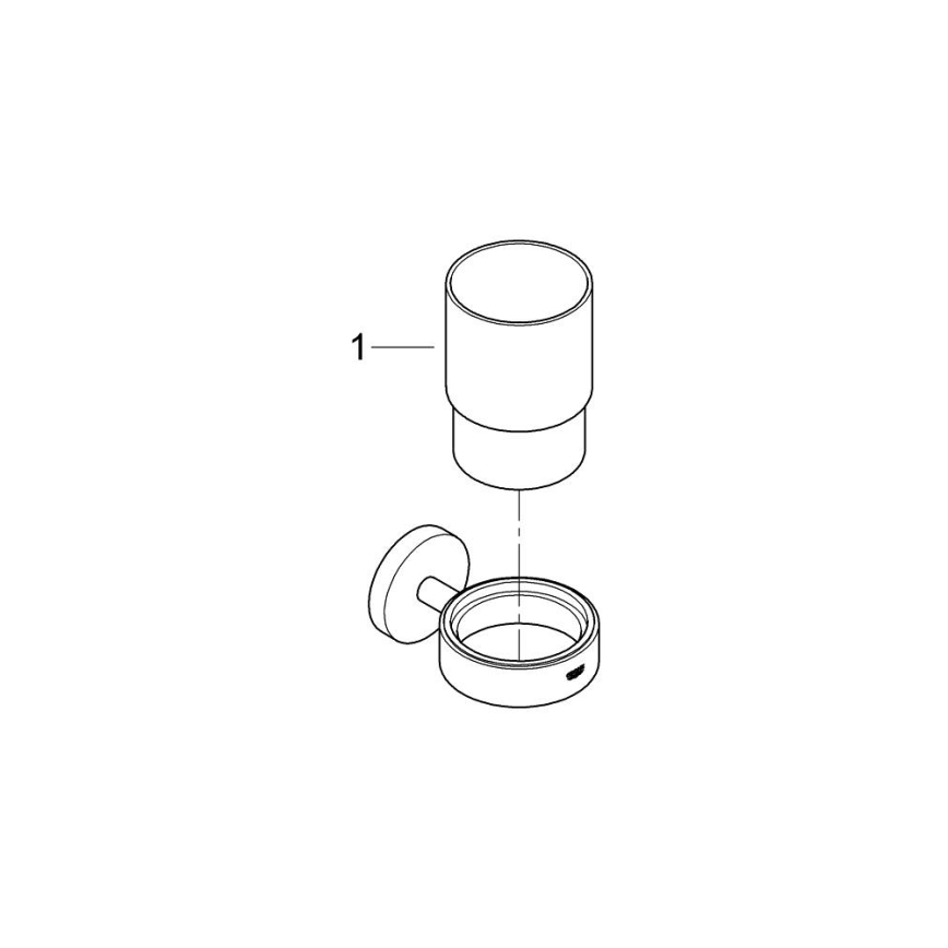 GROHE 41194DC0 - Glas mit Halter START, Edelstahl