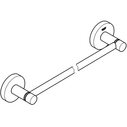 GROHE 41197DC0 - Porta asciugamani START 504 mm in acciaio inox