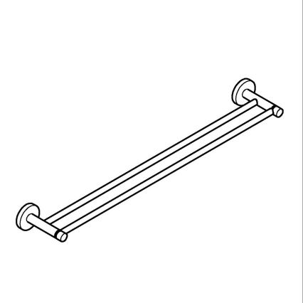 GROHE 41203DC0 - Porta asciugamani a due bracci START 654 mm in acciaio inox