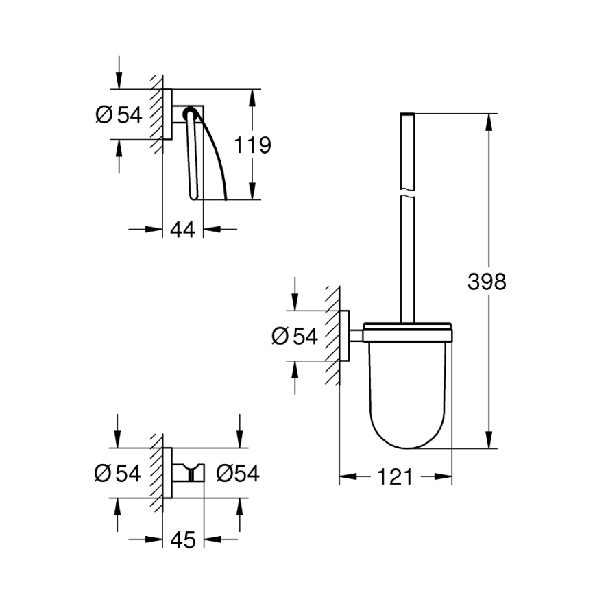 GROHE 41204000 - QUICKFIX START Zubehör-Set, Hochglanz-Chrom