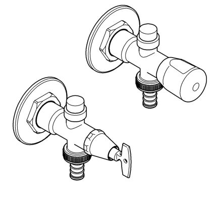 GROHE 41208000 - Valvola da parete per esterni EUROTEC DN 15 cromo lucido