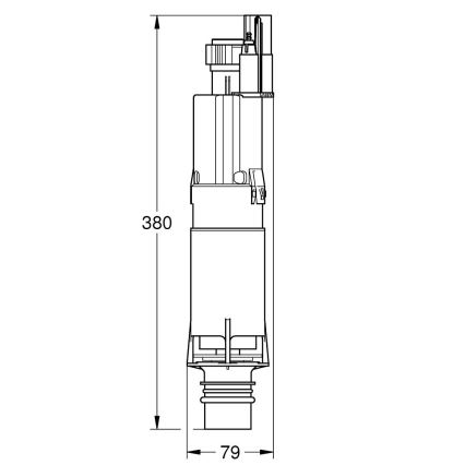 GROHE 42253000 - Bonde de vidange AV1, chrome brillant