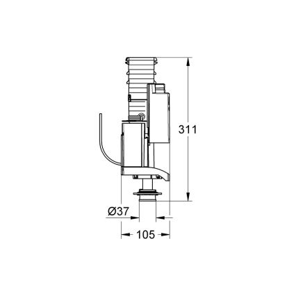 GROHE 42320000 - Valvola di scarico AV1 in cromo lucido