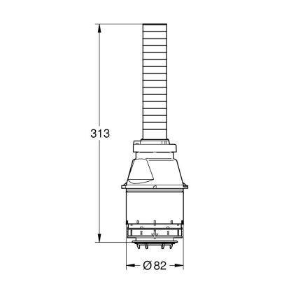 GROHE 43486000 - Valvola di scarico servoazionata, finitura cromo lucido
