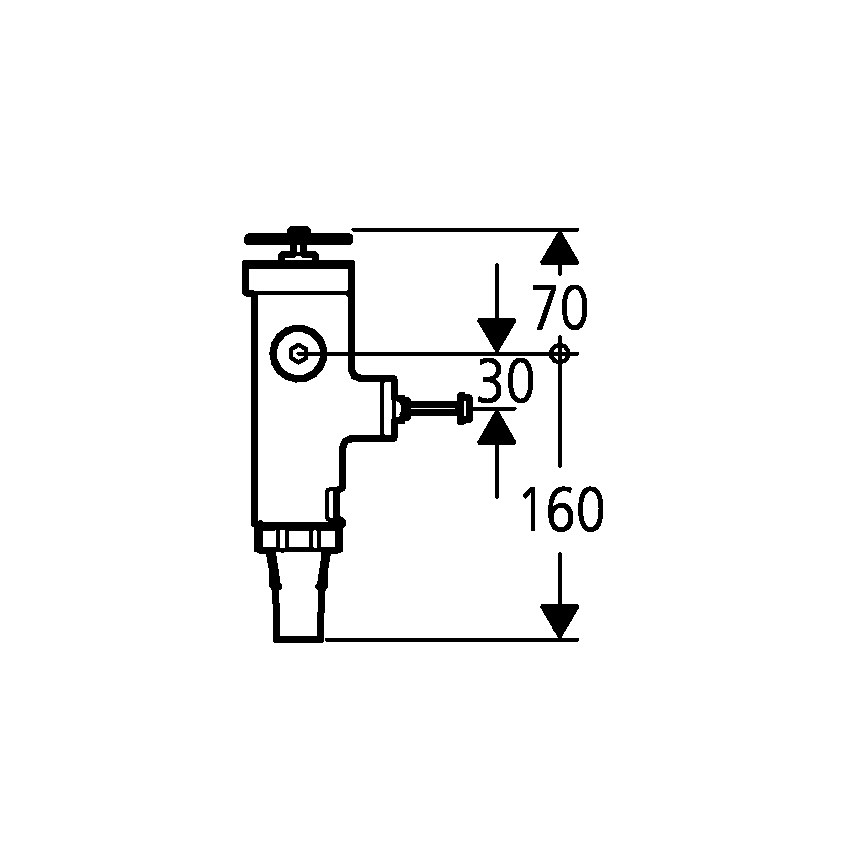 GROHE 43996000 - Mécanisme de chasse d'eau sous pression RONDO 3”