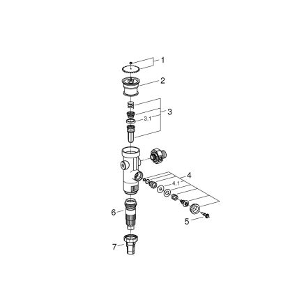 GROHE 43996000 - Sistema di scarico a pressione RONDO 3”
