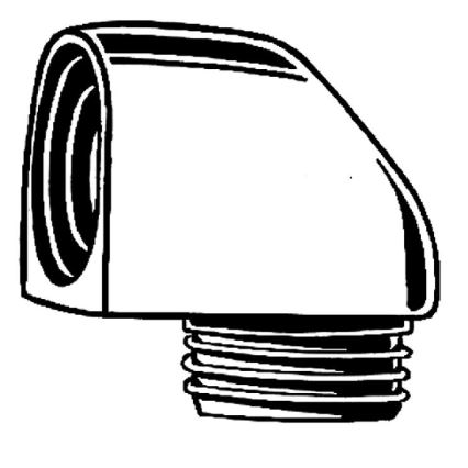 GROHE 45304000 - Raccordo a gomito per doccia DN 15 × DN 15, cromo lucido