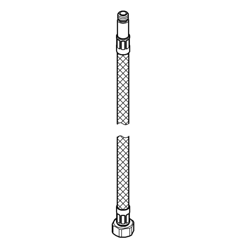GROHE 48066000 - Tubo flessibile di collegamento 420 mm in acciaio inox/cromo lucido