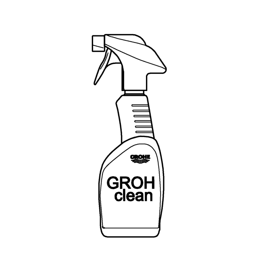 GROHE 48166000 - Detergente GROHCLEAN 500 ml per acciaio inox