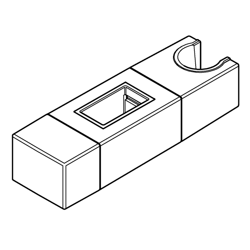 GROHE 48180000 - Élément de guidage EUPHORIA CUBE 15 × 30 mm chrome poli