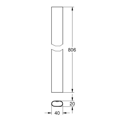 GROHE 48349000 - Braccio doccia RAINSHOWER SMARTCONTROL 806 mm, cromo lucido