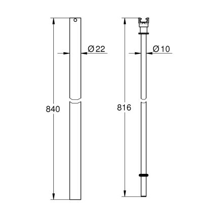 GROHE 48515000 - Barre pour système de douche, chrome brillant