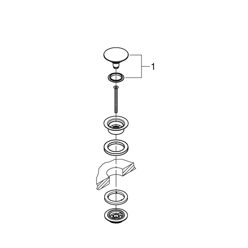 GROHE 65807000 - Garniture de vidage en chrome brillant
