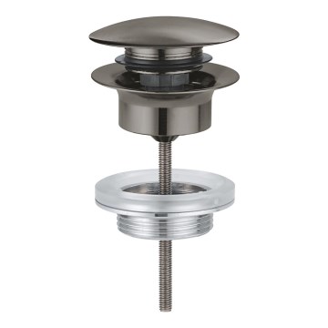 GROHE 65807AL0 - Set di scarico per lavabo con troppopieno, grafite