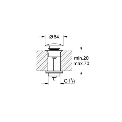 GROHE 65807DC0 - Ablaufgarnitur aus Edelstahl