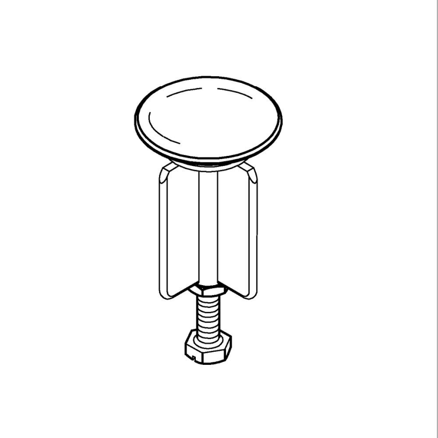 GROHE 7182000 - Bouchon pour garniture de vidange 1 14” chrome brillant