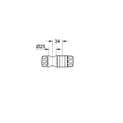 GROHE 7659000 - Support coulissant pour barre de douche TEMPESTA 24,7 mm chrome brillant