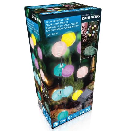 Grundig 14106 - Guirlande solaire LED 2,4m 10xLED/1,2V