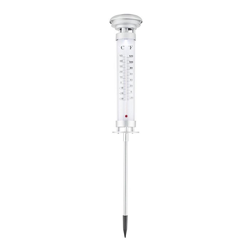 Grundig 89640 - LED Lampada solare con un termometro 1xLED/1,2V