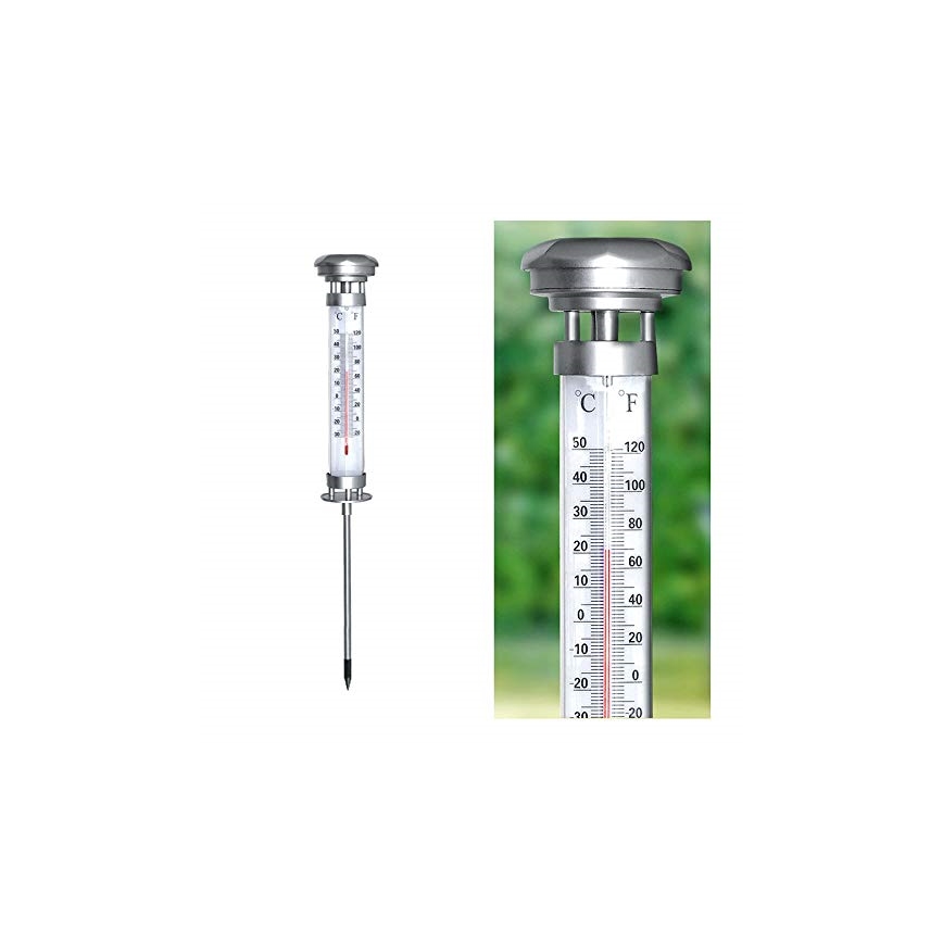 Grundig 89640 - LED Lampada solare con un termometro 1xLED/1,2V