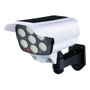 Grundig - Caméra de surveillance factice solaire à LED avec capteur, 1,2 V 800 mAh + télécommande