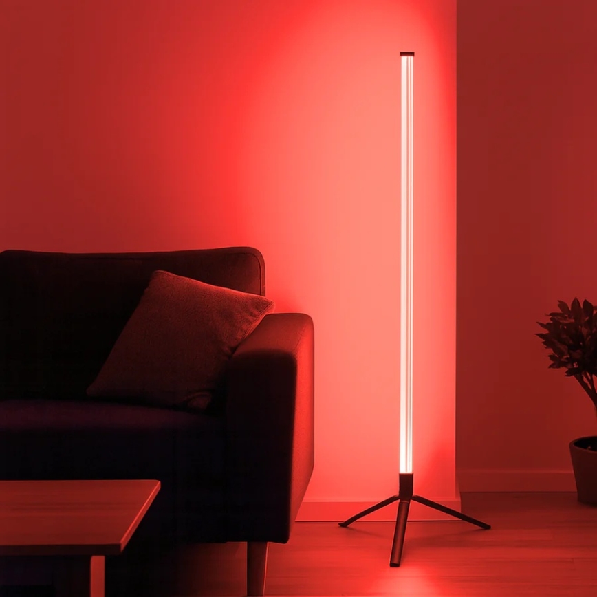 Grundig - Dimmbare LED-RGBW-Stehlampe LED/10W/5V schwarz + Fernbedienung