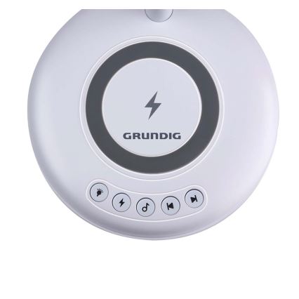 Grundig - Lampada da scrivania a LED con ricarica wireless e altoparlante 3 in 1 LED/15 W/5 V