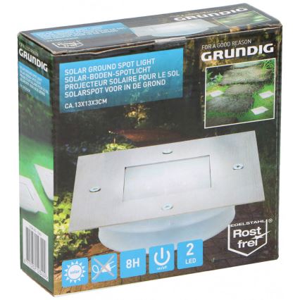 Grundig - Lampada segnapasso solare a LED 2xLED/1,2V