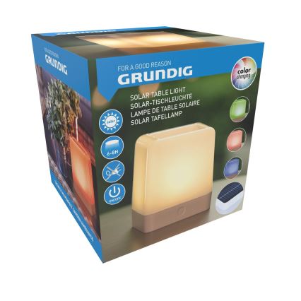 Grundig - Lampada solare LED RGB LED/3,7V
