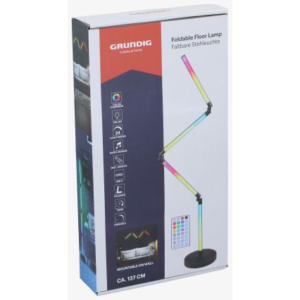 Grundig - Lampadaire sur pied LED RGB dimmable 2 en 1, 230 V, avec télécommande