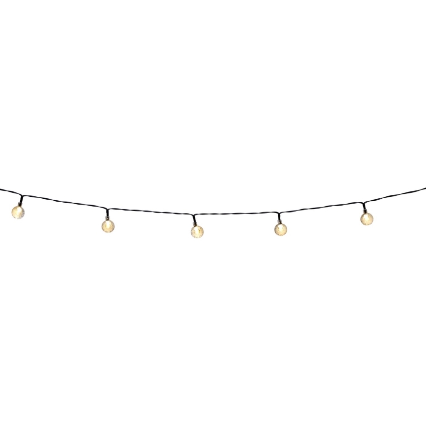 Grundig - LED Dimmerabile solare catena 50xLED/8 funzioni 9,35m IP44 bianco caldo + telecomando