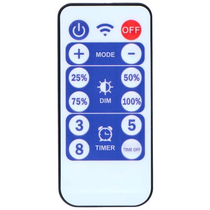 Grundig - LED Dimmerabile solare catena 50xLED/8 funzioni 9,35m IP44 bianco caldo + telecomando
