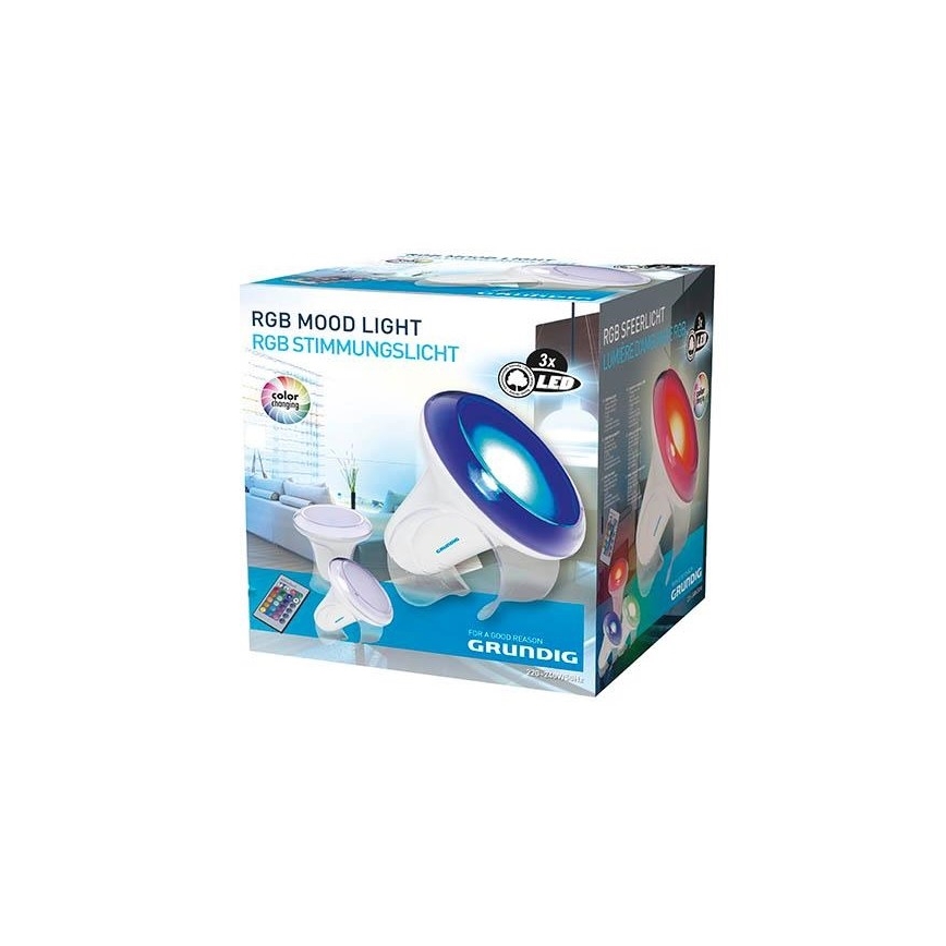 Grundig - LED RGB Dimmbare Tischleuchte LED/1W/230V + Fernbedienung
