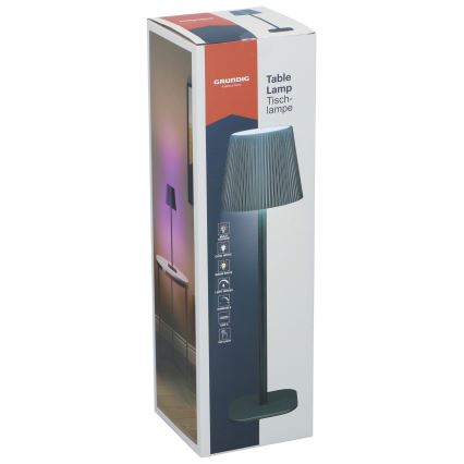Grundig - LED RGB dimmbare Touch-Tischlampe LED/5V 1200 mAh