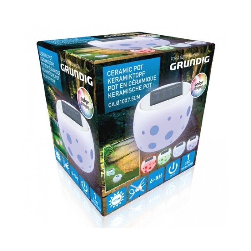 Grundig - LED-RGB-Solarleuchte LED/0,06W/1,2V 600 mAh