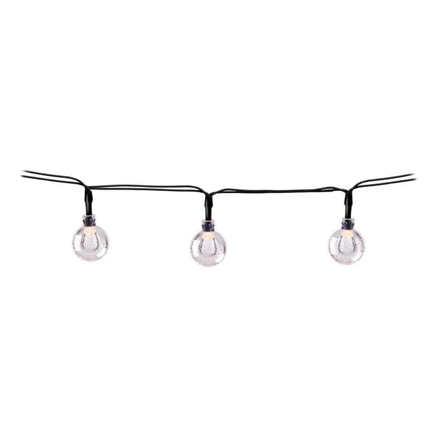 Grundig - LED Solar-Lichterkette 50xLED/8 Funktionen 6,9 m warmweiß 600 mAh