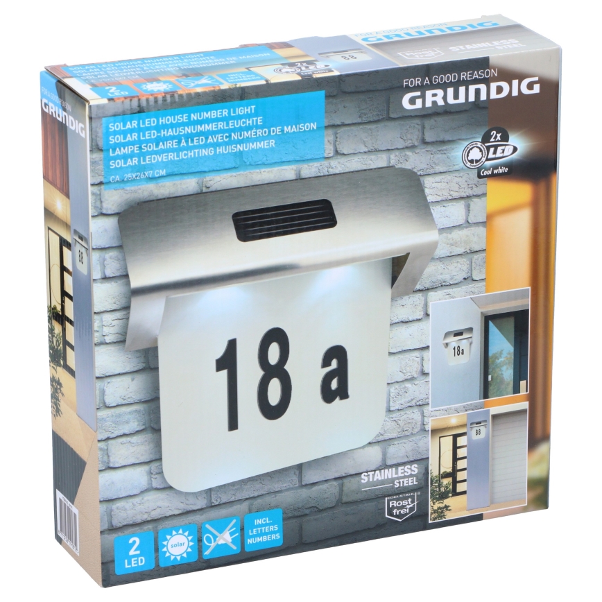Grundig - Numero civico solare a LED 1,2V
