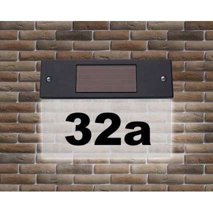 Grundig - Numero civico solare a LED con sensore LED/1,2V IP44